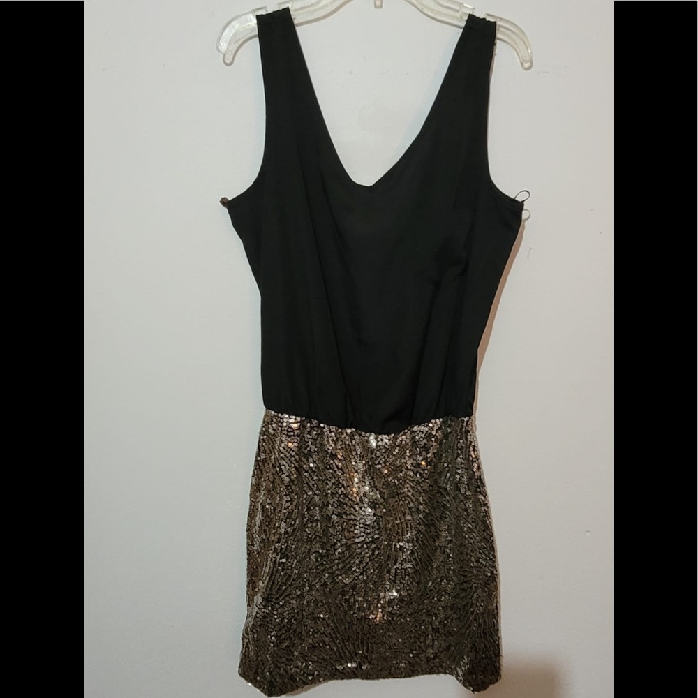 Black Sequin Mini Dress